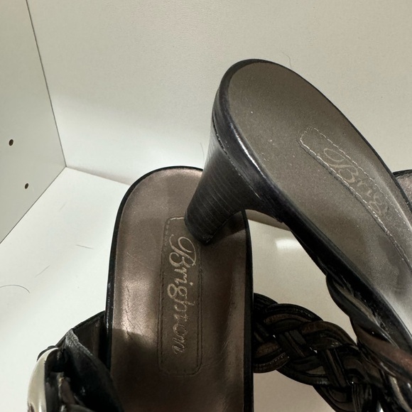 Brighton open toe size 8 heels‎ brown - Picture 3 of 5